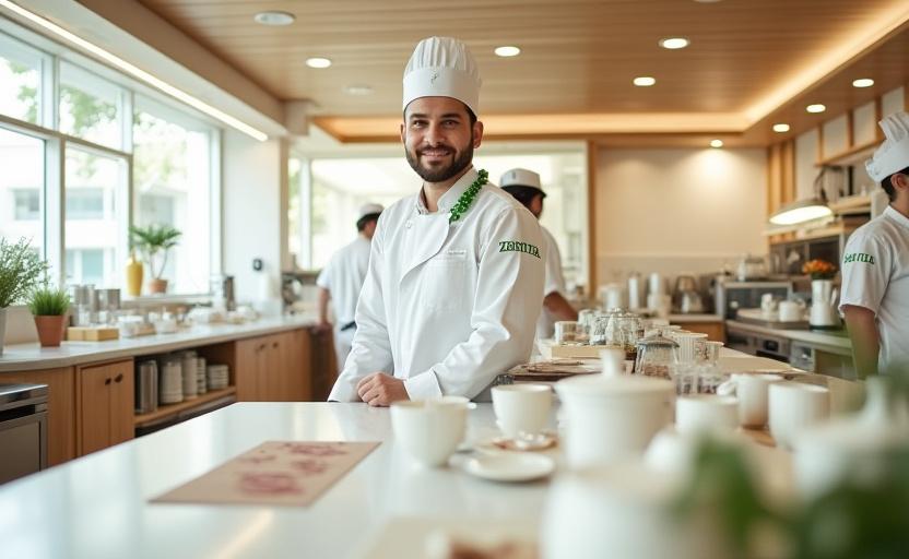 Strategic map of tea shop workflow and layout