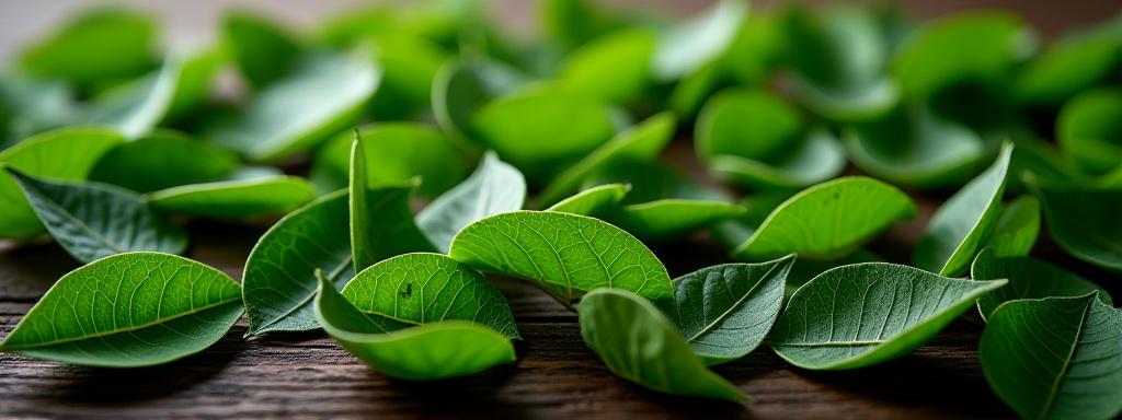Artisanal tea leaf macro shot representing organic data growth